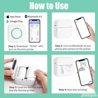 Prenosivi Mini Štampač za Mobilni